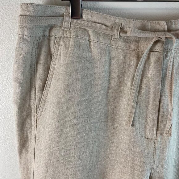 Charter Club Linen Capri Length Pants Size 16 - Picture 3 of 10